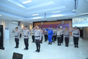 Polda Jambi Ikuti Vicon Upacara Nilai-Nilai Tribrata dalam Rangka Hari Bhayangkara ke-80