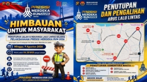 Polda Jambi Imbau Masyarakat Gunakan Jalur Alternatif Selama Pelaksanaan Presisi Merdeka Run 2026